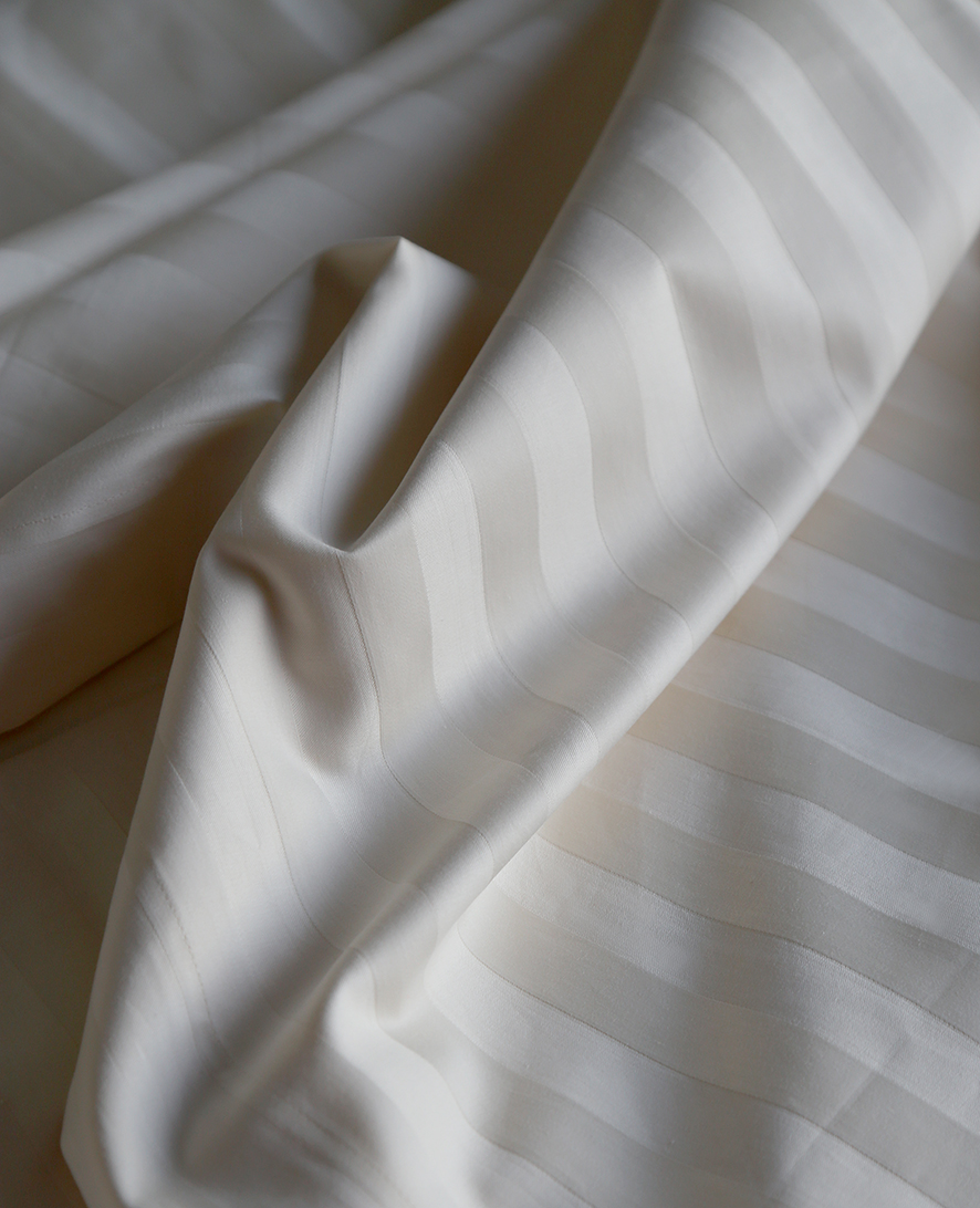 Damask Stripe Ivory – Reed Family Linen
